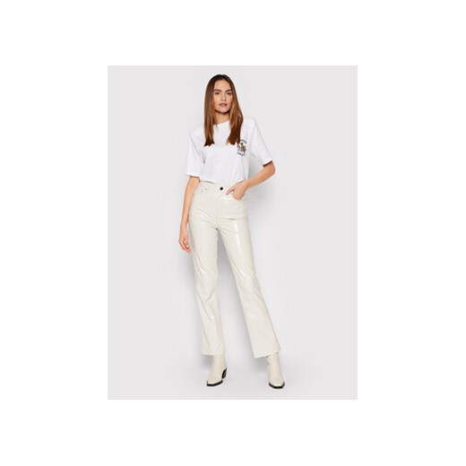 Remain Spodnie skórzane Lynn Leather RM982 Beżowy Fitted Fit Remain 40 MODIVO