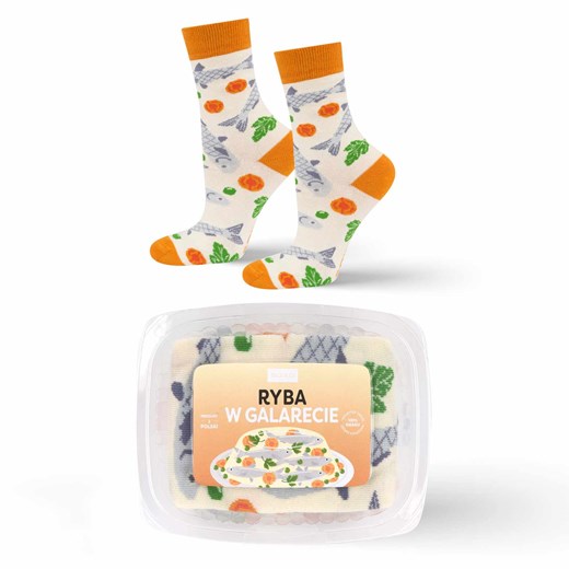 Skarpetki damskie SOXO ryba w galarecie w pudełku ze sklepu Sklep SOXO w kategorii Skarpetki damskie - zdjęcie 177887002