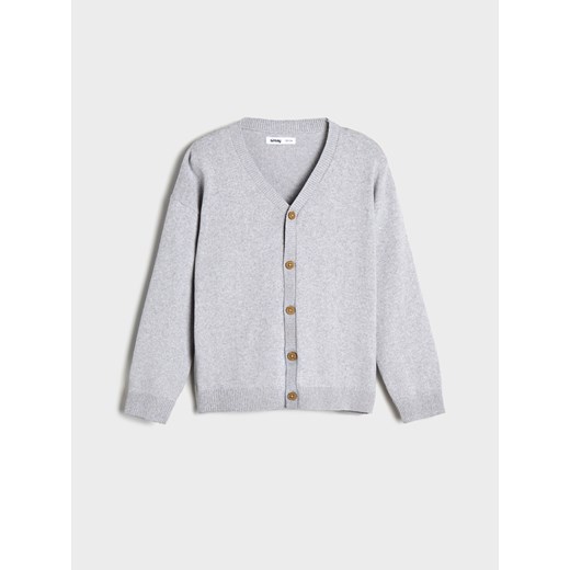 Sinsay - Sweter zapinany na guziki w serek - szary Sinsay 110 Sinsay
