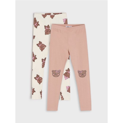 Sinsay - Legginsy 2 pack - wielobarwny ze sklepu Sinsay w kategorii Spodnie dziewczęce - zdjęcie 177888403