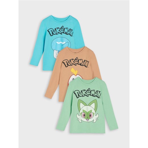 Sinsay - Koszulki 3 pack Pokémon - wielobarwny ze sklepu Sinsay w kategorii T-shirty chłopięce - zdjęcie 177888450
