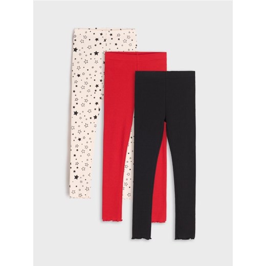 Sinsay - Legginsy 3 pack - wielobarwny Sinsay 116 promocyjna cena Sinsay