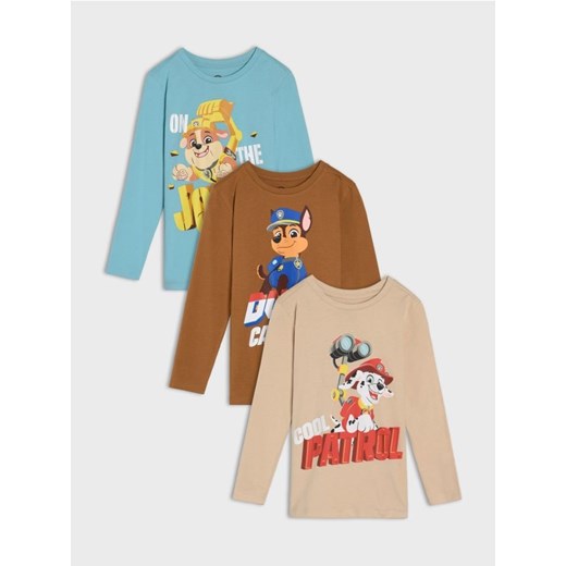 Sinsay - Koszulka z długimi rękawami Psi Patrol 3 pack - wielobarwny ze sklepu Sinsay w kategorii T-shirty chłopięce - zdjęcie 177888531