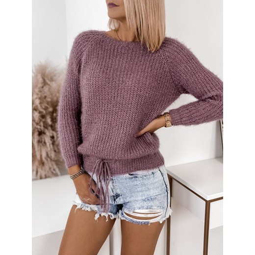 sweter estela liliowy one size ze sklepu UBRA w kategorii Swetry damskie - zdjęcie 177888594