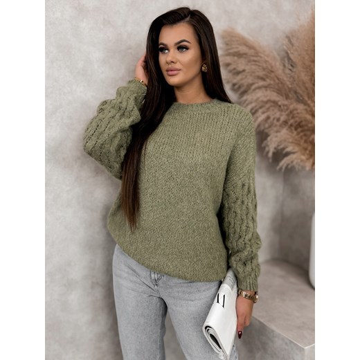 sweter darise khaki one size ze sklepu UBRA w kategorii Swetry damskie - zdjęcie 177890274