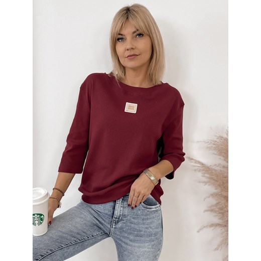 bluzka lastero bordowa one size ze sklepu UBRA w kategorii Bluzki damskie - zdjęcie 177891792