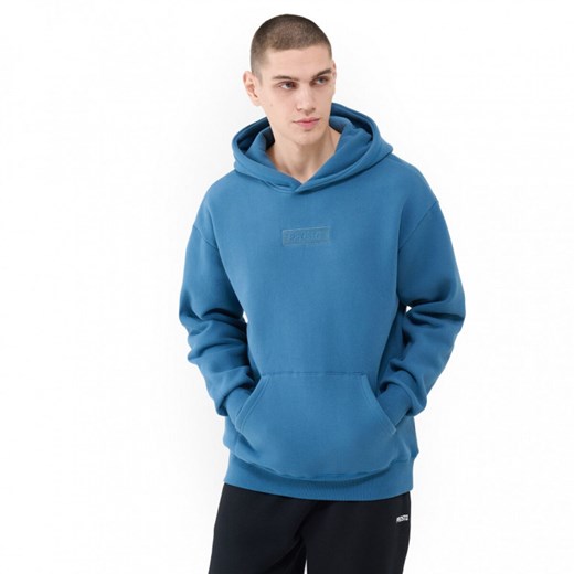 Męska bluza dresowa nierozpinana z kapturem Prosto Hoodie Boxley - niebieska L Sportstylestory.com