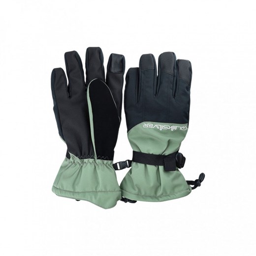 Męskie rękawice narciarskie Quicksilver Mission Glove - zielone ze sklepu Sportstylestory.com w kategorii Rękawiczki męskie - zdjęcie 177895423