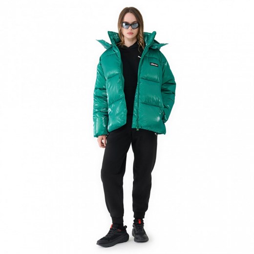 Damska kurtka puchowa pikowana Kurtka Ellesse Lenzer Padded Wmn - zielona ze sklepu Sportstylestory.com w kategorii Kurtki damskie - zdjęcie 177895700