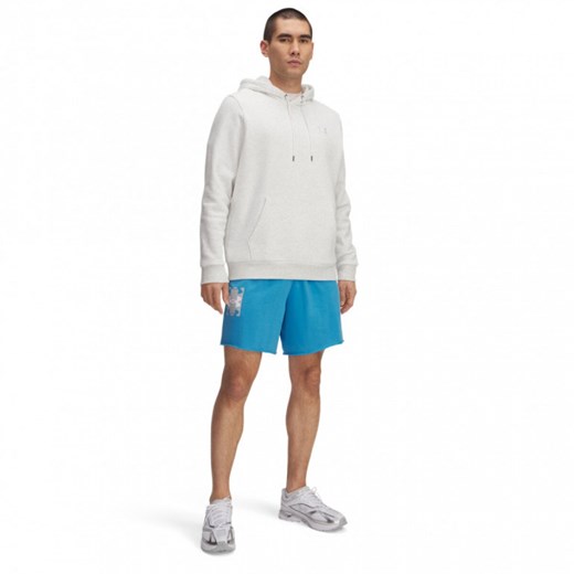 Męskie spodenki dresowe Under Armour UA Rival Terry Logo 8 in Short - niebieskie ze sklepu Sportstylestory.com w kategorii Spodenki męskie - zdjęcie 177895960