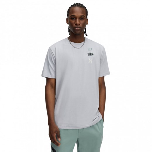 Męski t-shirt z nadrukiem Under Armour UA Evol Logo - szary ze sklepu Sportstylestory.com w kategorii T-shirty męskie - zdjęcie 177895972