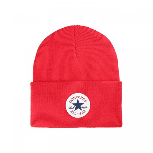 Czapka zimowa uniseks Converse Chuck Taylor All Star Patch Beanie - czerwona ze sklepu Sportstylestory.com w kategorii Czapki zimowe damskie - zdjęcie 177896074