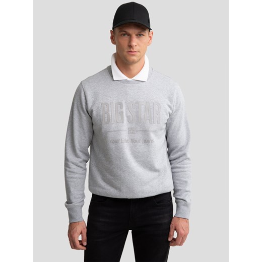 Bluza męska z nadrukiem szara Ecodort 902 ze sklepu Big Star w kategorii Bluzy męskie - zdjęcie 177896521