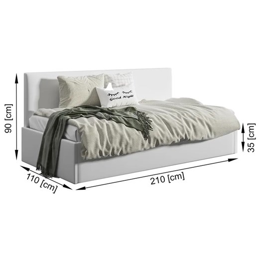 Różowe młodzieżowe łóżko sofa Barnet 7X - 3 rozmiary Elior One Size wyprzedaż Edinos.pl