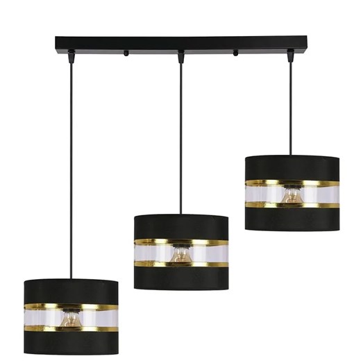 Nowoczesna potrójna czarna lampa wisząca - D255 S0-D99 ze sklepu Edinos.pl w kategorii Lampy wiszące - zdjęcie 177898434