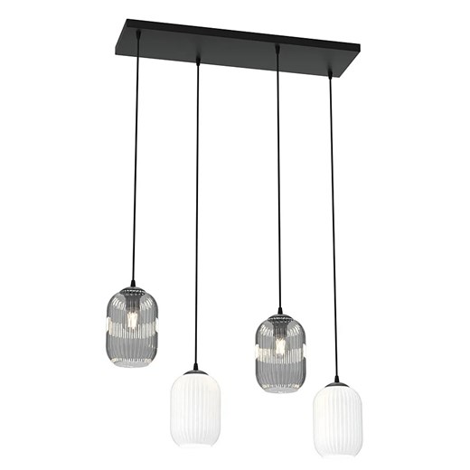 Nowoczesna lampa wisząca opal + grafit 2X D164 Z4-R81 ze sklepu Edinos.pl w kategorii Lampy wiszące - zdjęcie 177898553