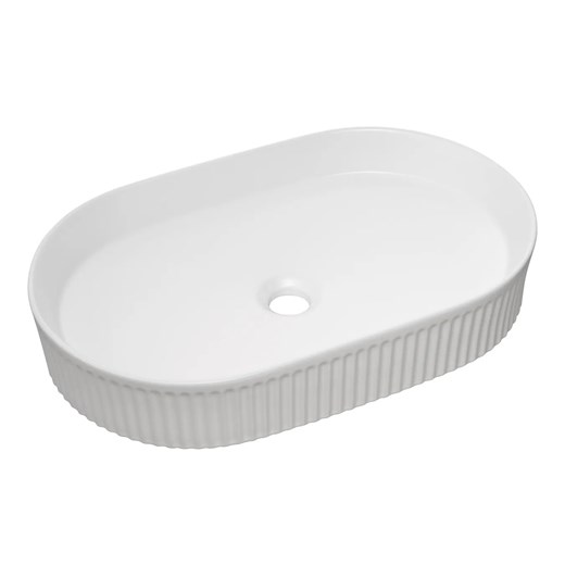 Biała owalna ceramiczna umywalka - Zofija 3X Elior One Size Edinos.pl
