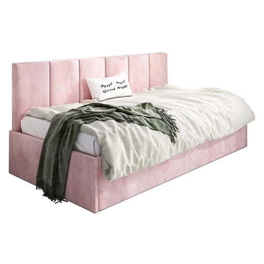 Różowe młodzieżowe łóżko sofa Barnet 7X - 3 rozmiary Elior One Size wyprzedaż Edinos.pl