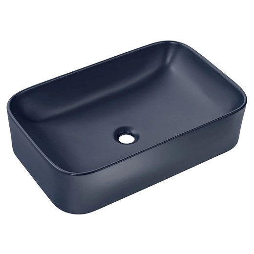 Granatowa ceramiczna umywalka nablatowa - Zelfio 60 cm Elior One Size Edinos.pl