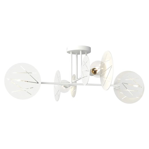 Biała loftowa lampa sufitowa 6X D154 D6-M59 ze sklepu Edinos.pl w kategorii Lampy sufitowe - zdjęcie 177899400