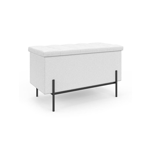 IDOMYA Essentials Ławka w kolorze białym ze schowkiem - 76 x 45 x 37 cm ze sklepu Limango Polska w kategorii Meble - zdjęcie 177907500
