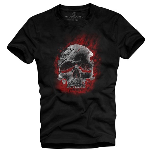 T-shirt męski UNDERWORLD Skull in fire ze sklepu morillo w kategorii T-shirty męskie - zdjęcie 177911531