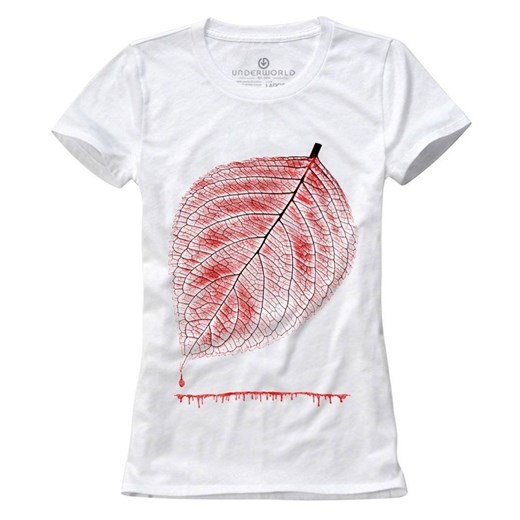 T-shirt damski UNDERWORLD Leaf biały ze sklepu morillo w kategorii Bluzki damskie - zdjęcie 177911834