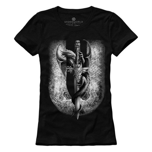 T-shirt damski UNDERWORLD Dragon czarny ze sklepu morillo w kategorii Bluzki damskie - zdjęcie 177912273