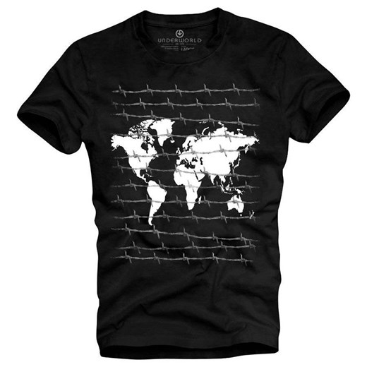 T-shirt męski UNDERWORLD World czarny ze sklepu morillo w kategorii T-shirty męskie - zdjęcie 177913020