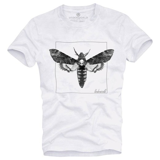 T-shirt męski UNDERWORLD Night Butterfly biały ze sklepu morillo w kategorii T-shirty męskie - zdjęcie 177913202