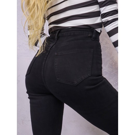 SPODNIE JEANSOWE FLARE DZWONY- CZARNE Olika L olika.com.pl
