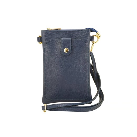 Torebka skórzana / etui na telefon - Granatowe jasne ze sklepu Barberinis w kategorii Etui - zdjęcie 177917391