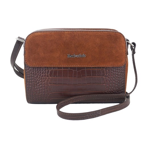 Stylowa torebka crossbody trzykomorowa skórzana - Brązowa ze sklepu Barberinis w kategorii Listonoszki - zdjęcie 177917663