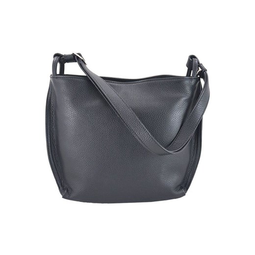 Duża torba damska skórzana na ramię - Czarna ze sklepu Barberinis w kategorii Torby Shopper bag - zdjęcie 177919124