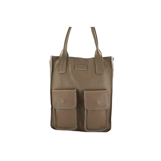 Torba shopper bag do pracy - beżowa ze sklepu Barberinis w kategorii Torby Shopper bag - zdjęcie 177920621