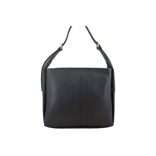 Klasyczna torebka skórzana na ramię - Czarna ze sklepu Barberinis w kategorii Torby Shopper bag - zdjęcie 177921852