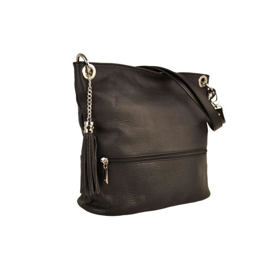 Barberinis - skórzana torebka włoska - Czarna ze sklepu Barberinis w kategorii Torby Shopper bag - zdjęcie 177922210