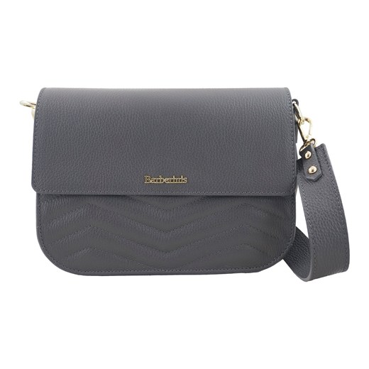 Torebka skórzana crossbody włoska - Szara ciemna ze sklepu Barberinis w kategorii Listonoszki - zdjęcie 177923654