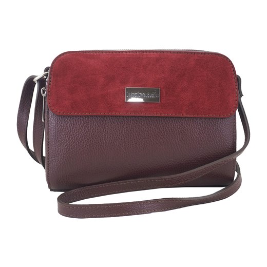 Torebki skórzane crossbody - Bordowa ze sklepu Barberinis w kategorii Listonoszki - zdjęcie 177924221