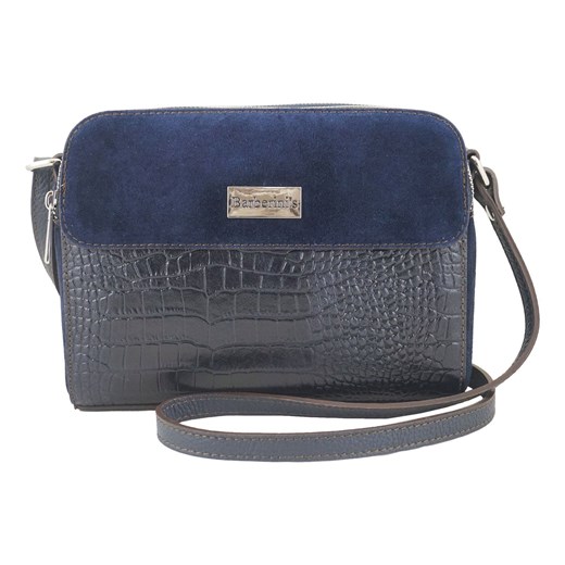 Stylowa torebka crossbody trzykomorowa - Granatowa ze sklepu Barberinis w kategorii Listonoszki - zdjęcie 177924392