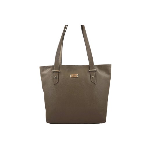Shopper bag - duża torebka miejska - Beżowa ciemna ze sklepu Barberinis w kategorii Torby Shopper bag - zdjęcie 177924662