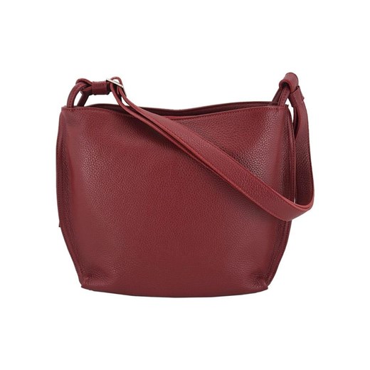 Duża torba damska skórzana na ramię - Czerwona ze sklepu Barberinis w kategorii Torby Shopper bag - zdjęcie 177925691