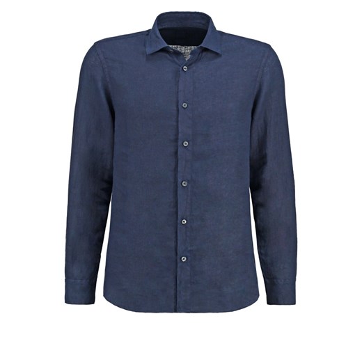 120% Lino CRUISE SLIM FIT Koszula dark blue zalando szary abstrakcyjne wzory