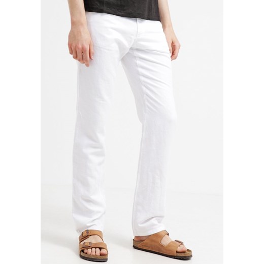 120% Lino CRUISE Spodnie materiałowe white zalando bialy bez wzorów/nadruków