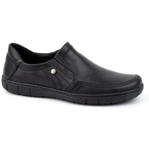 Buty męskie skórzane 790MP czarne ze sklepu butyolivier w kategorii Półbuty męskie - zdjęcie 177928620