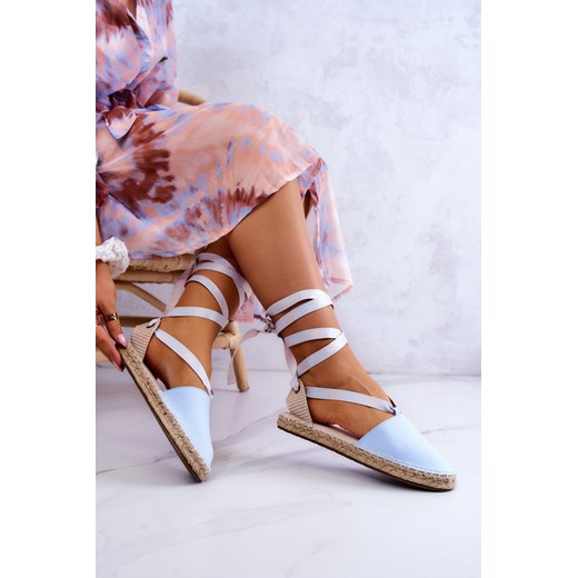 Espadryle Damskie Wiązane Niebieskie Big Star JJ274863 38 promocja ZAZOO