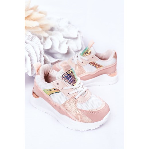 Dziecięce Sportowe Buty Sneakersy Różowe Game Time ze sklepu ZAZOO w kategorii Buty sportowe dziecięce - zdjęcie 177934250