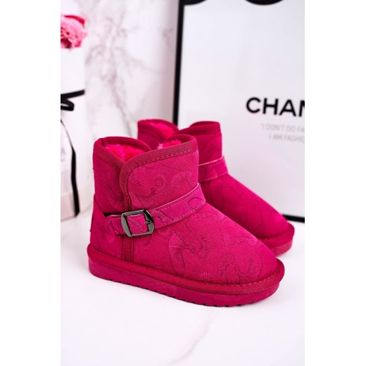 Dziecięce Botki Śniegowce Z Futerkiem Fuksja Kawai 36 ZAZOO