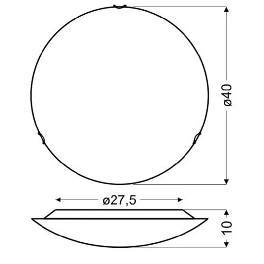 Szklany plafon led na stalowej podstawie - V181-Rosla Lumes One Size Edinos.pl