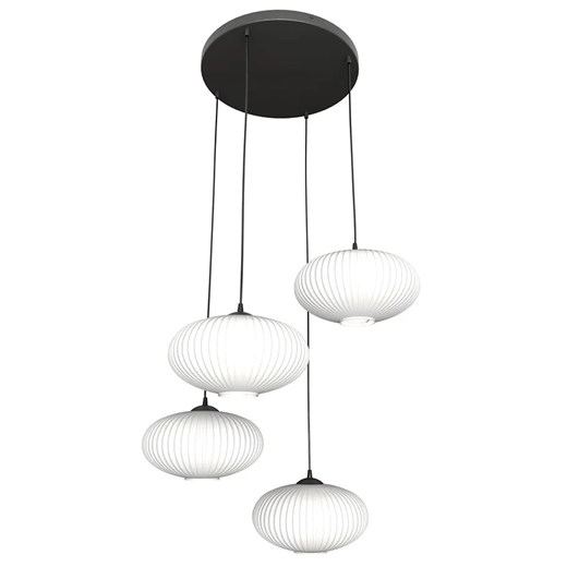 Nowoczesna lampa wisząca z mlecznymi kloszami - 3X D175 H0-P21 ze sklepu Edinos.pl w kategorii Lampy wiszące - zdjęcie 177939670